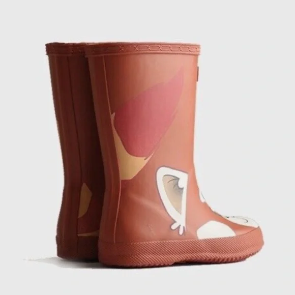 Hunter Kids First Classic Panda Wellington Boots Red Panda Face - Picture 3 of 15